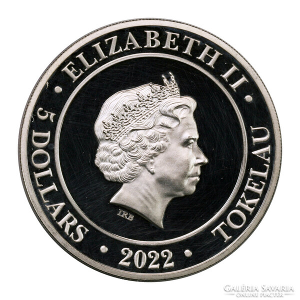 Tokelau 5 Dollár 2022 PP 1 UNCIA színezüst Ag999 Goddess Europa