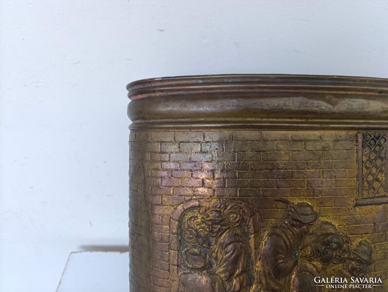 Antik esernyőtartó domborított sárgaréz esernyő sétapálca sétabot tartó sérült 922 3096