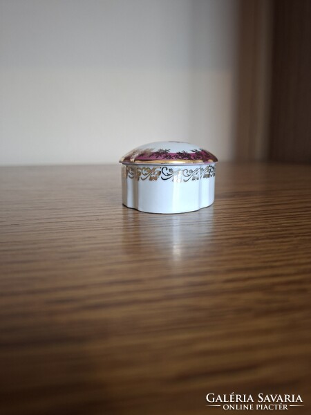 PM (német) porcelán virágmintás bonbonier. Hibátlan. Jelzett