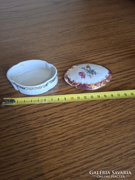 PM (német) porcelán virágmintás bonbonier. Hibátlan. Jelzett