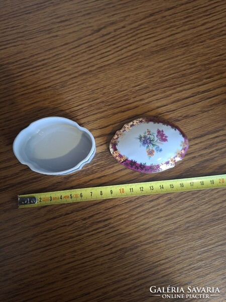 PM (német) porcelán virágmintás bonbonier. Hibátlan. Jelzett