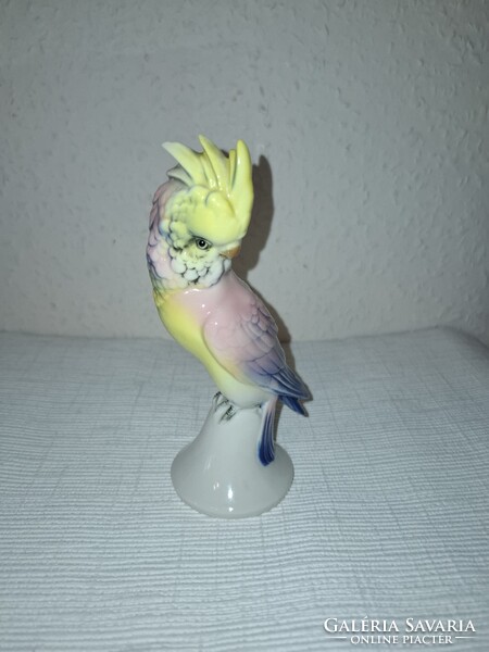 Régi  ALTESTE  Volkstedt porcelán kakadu  madár eladó hibátlan 15cm