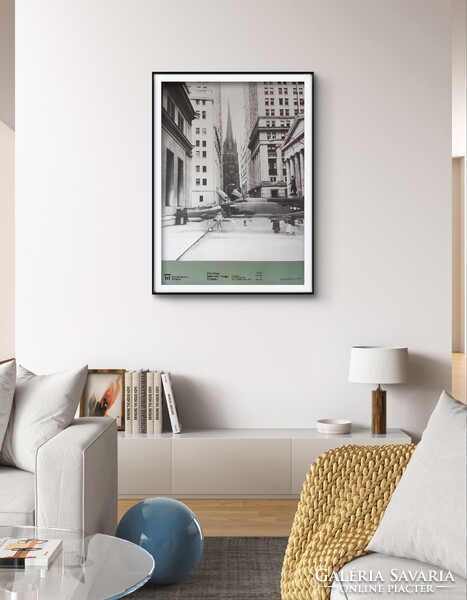 Kiállítási plakát Lőrinczy György Wall Street, New York fotójával