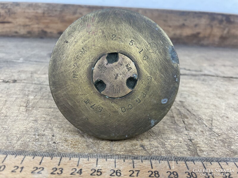 -AV468- Régi Réz Töltényhüvely Hamutartó Hamutál és Gyufatartó