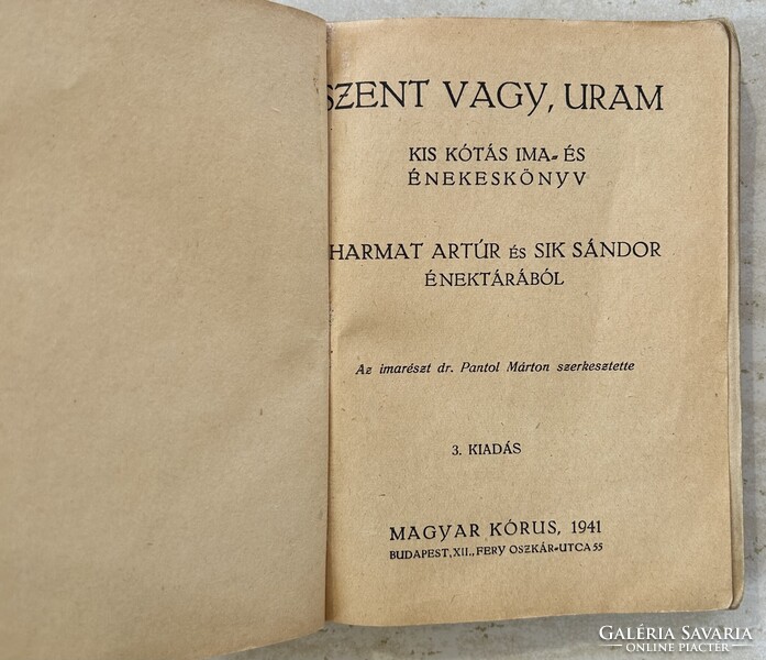 Könyv 1941-es kiadás szent énekek
