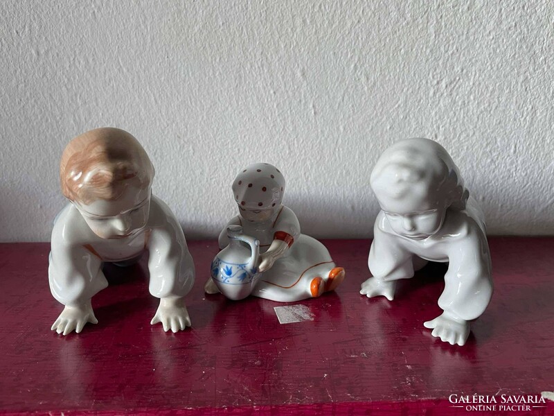 3 db Zsolnay figura egyben!