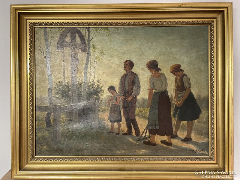 Engelhardt olajfestmény eladó 1931, 99x79cm Leárazva! Villámáron!