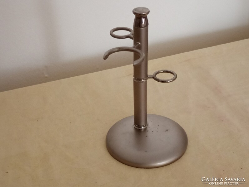 Fém borotvapamacs és borotvatartó állvány vintage pamacs borotva tartó