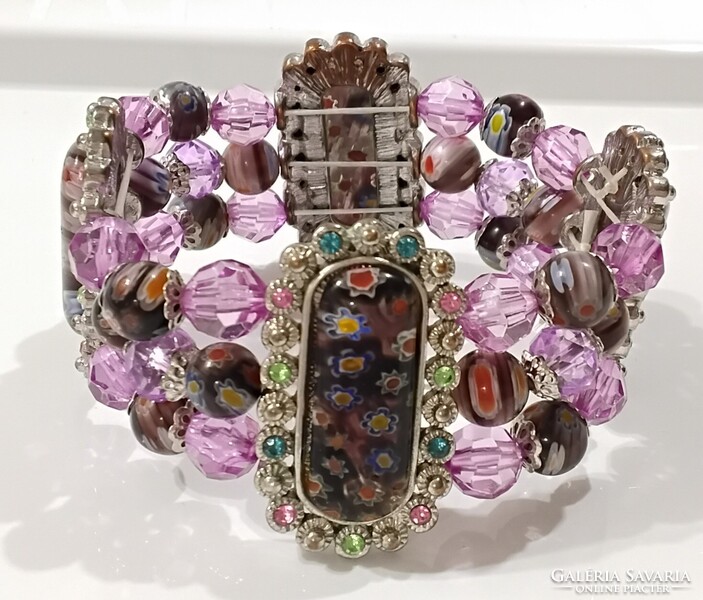 RÉGI  KÜLÖNLEGES MILLEFIORI  KARKÖTŐ