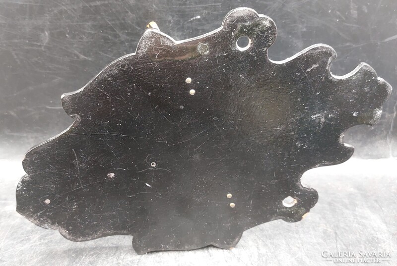 Antik japán chinoiserie összecsukható lakk fali polc kézzel festett,15x23cm.3855b