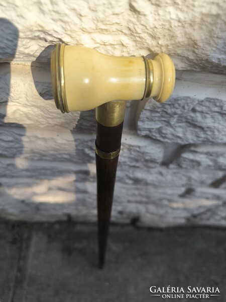 Antik csont tàvcső làtcső Wien Sétapálca sétabot tőrös bot különleges darab