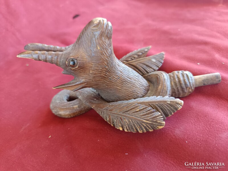 Kakukkos óra toronydísz faragott zerge