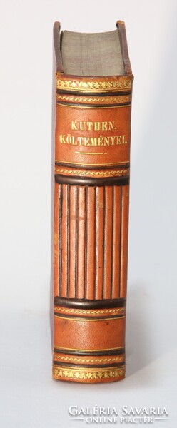 1859 Kuthen költeményei egyedi bibliofil félbőr kötésben !!