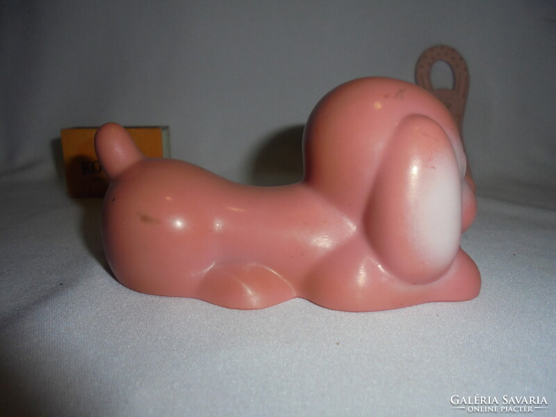 Retro CHICCO rágóka és csipogós gumi kutya baba játék - együtt