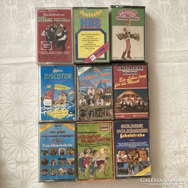Retro német nyelvű, folklór stílusú kazetták