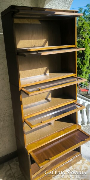 Art Deco Retro  Lingel könyves irattartó vitrin szekrény, Elemes design búto. , elemr