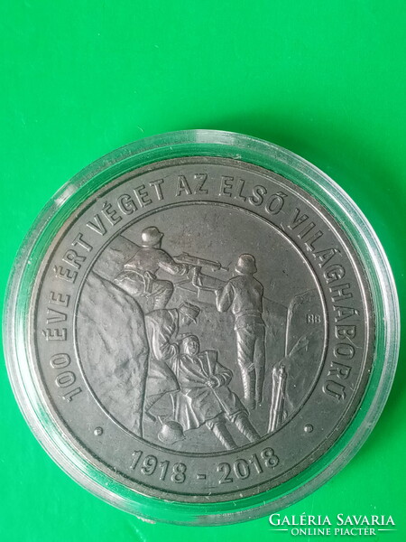 100 éve ért véget az I. világháború színesfém emlékérem