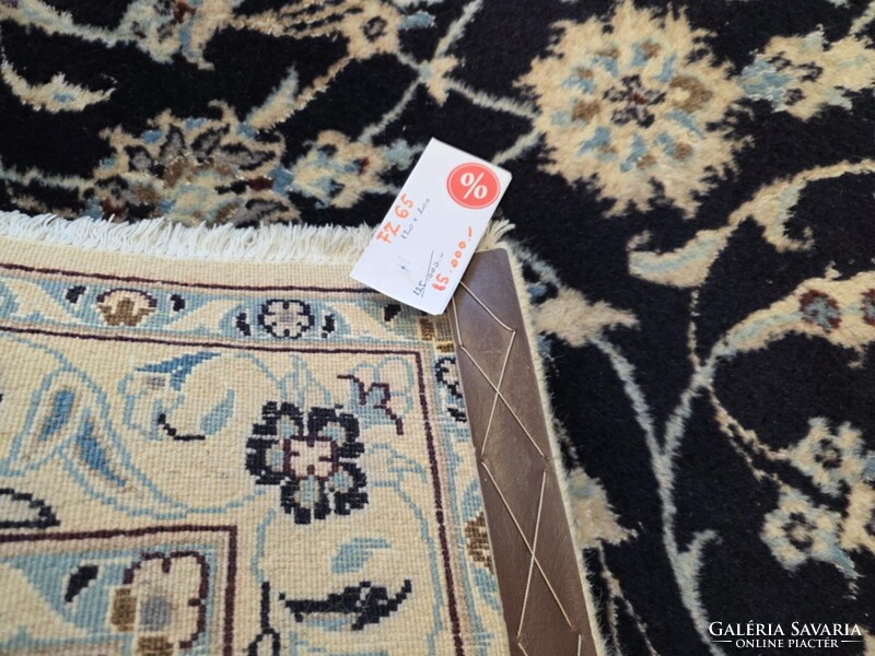 Selyemkontúros iráni nain 120x200 kézi gyapjú perzsa szőnyeg FZ65