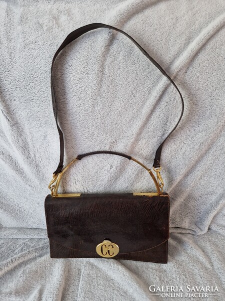 Vintage bőr táska CC monogrammos csattal