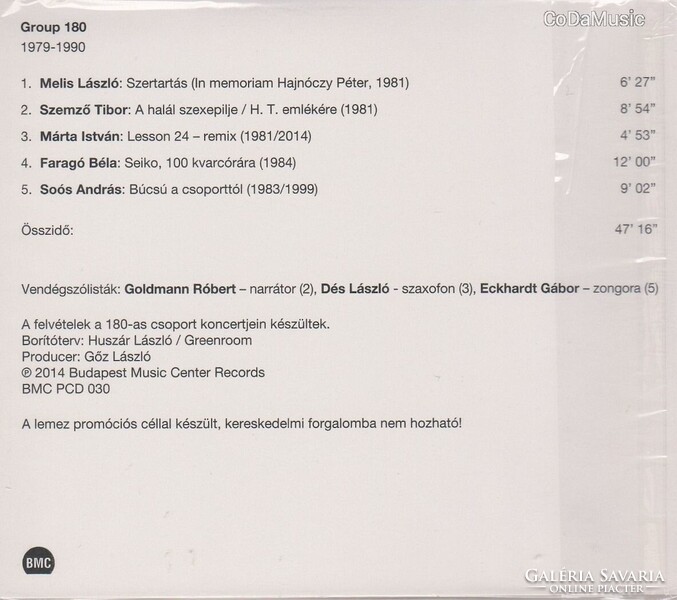 Dargay Marcell: A 180-as Csoport (1979-1990) (KÖNYV) (ÚJ) + 180-as Csoport (CD) (ÚJ)