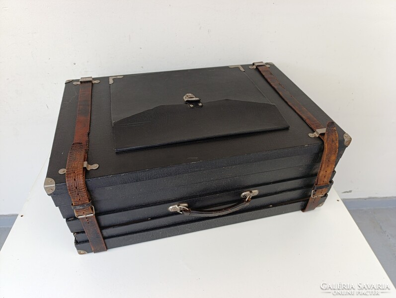 Antik bőrönd jelmez film színház kellék különleges méretű szemüveg karóra óra ügynök tálcás koffer