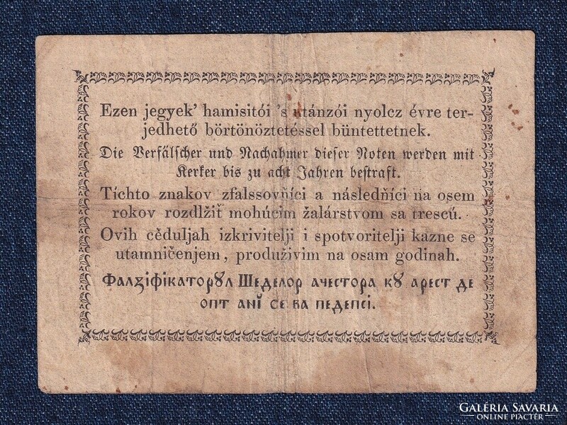 Szabadságharc (1848-1849) Kossuth bankó 15 Pengő Krajczárra bankjegy 1849