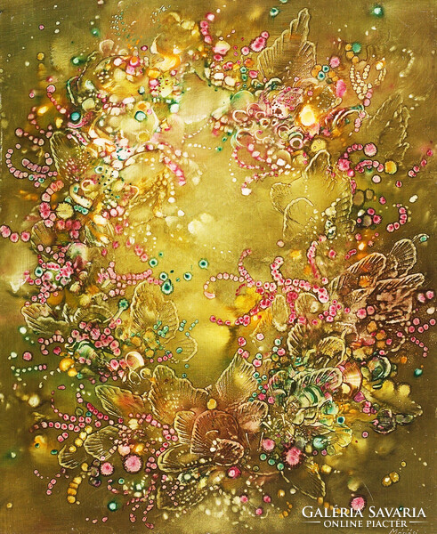 Máriási Masznyik Iván festőművész (1928-1997) - Virágzás c. festménye