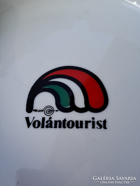 Ritka retro Zsolnay hamuzó / hamutartó / hamutál "Volántourist" logóval