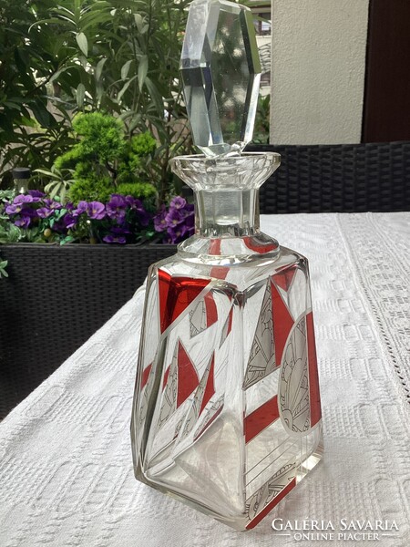 Haida Karl Palda Art Deco üveg decanter