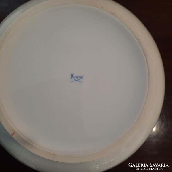 Herendi pipacs virágmintás porcelán leveses tál