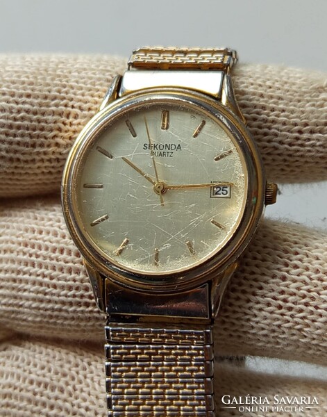 Retro Vintage Sekonda Női Quartz Karóra. Aranyozott