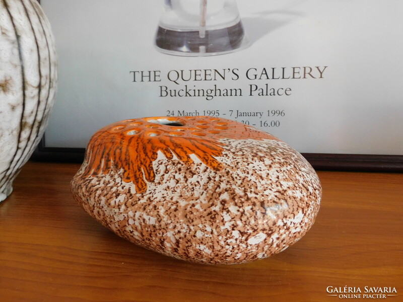 Retro kerámia ikebana "kavics tál"