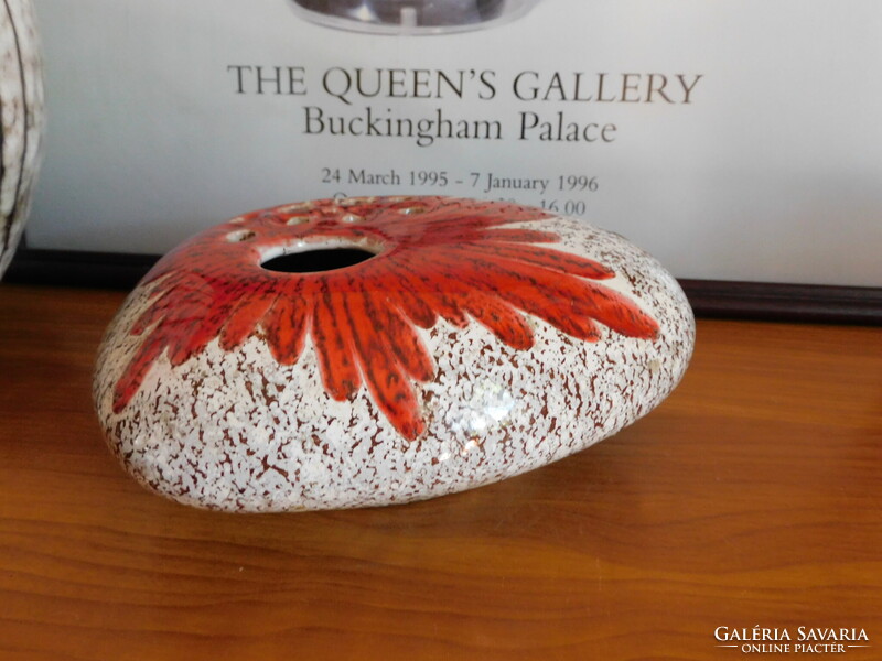 Retro kerámia ikebana "kavics tál"