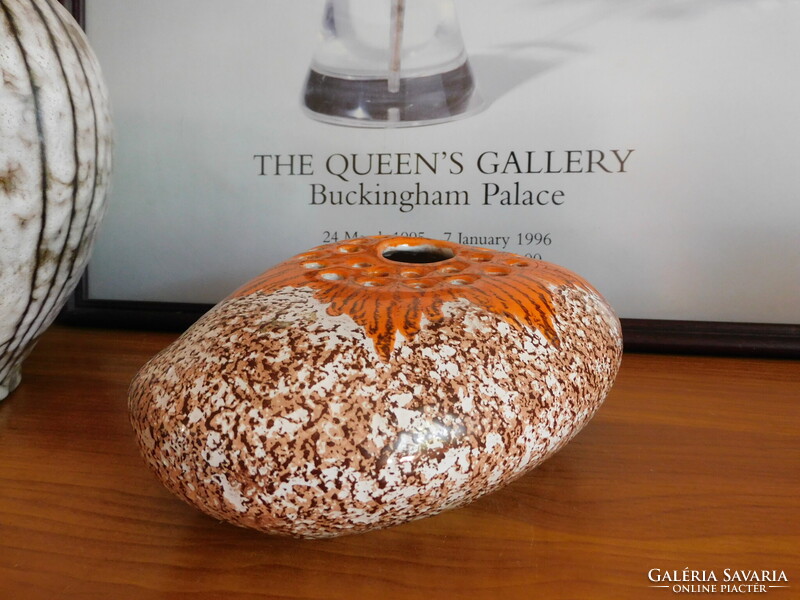 Retro kerámia ikebana "kavics tál"