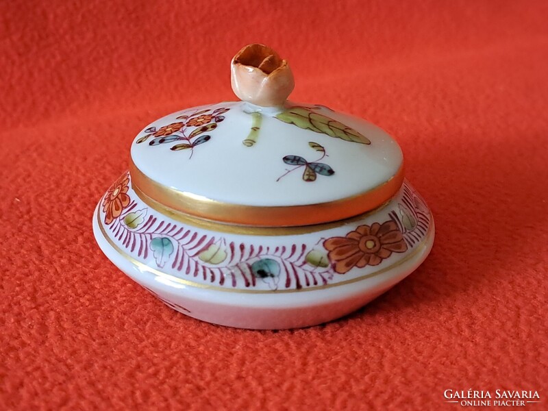 1 Ft-ról! Antik Herendi ékszertartó / szelence Apponyi díszítő résszel