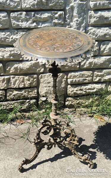 Antik öntöttvas viràgtartó Posztamens rokokó Barokk stílusú eredeti darab !