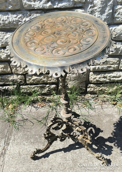 Antik öntöttvas viràgtartó Posztamens rokokó Barokk stílusú eredeti darab !