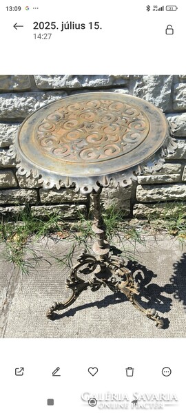 Antik öntöttvas viràgtartó Posztamens rokokó Barokk stílusú eredeti darab !