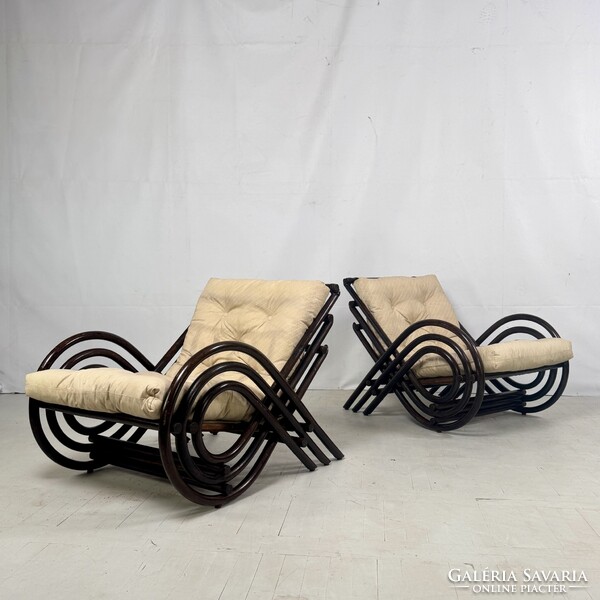 Retro francia rattan ülőgarnitúra 1970