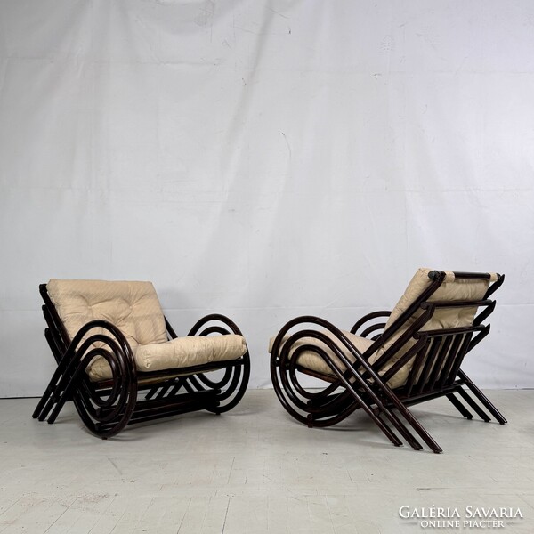 Retro francia rattan ülőgarnitúra 1970