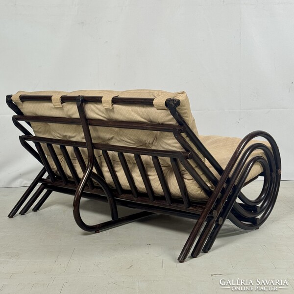 Retro francia rattan ülőgarnitúra 1970