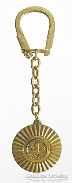 Magyar Állami Pénzverő kulcstartó mini 1 forintossal (01)