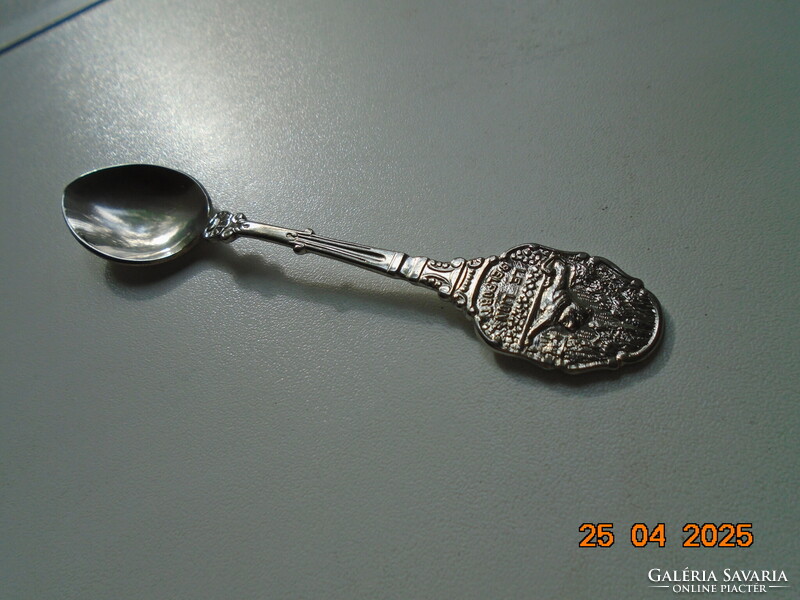 A Belforti oroszlán (Le lion de Belfort) vintage souvenir kiskanál