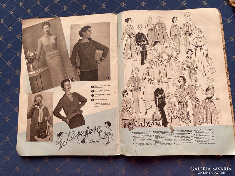 ÉVA A Nők Lapja Divatmagazinja. I. évfolyam 2. szám 1957.szeptember szabásminta melléklettel.