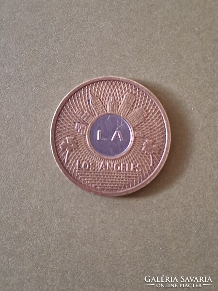 Régi Los Angeles-i tömegközlekedési zseton / érme / tantusz