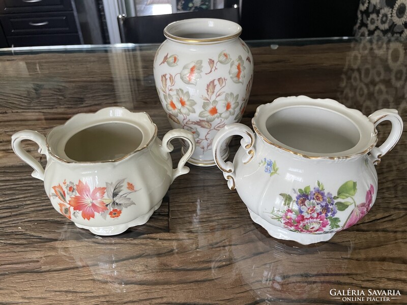 Zsolnay és Bavaria cukortartó