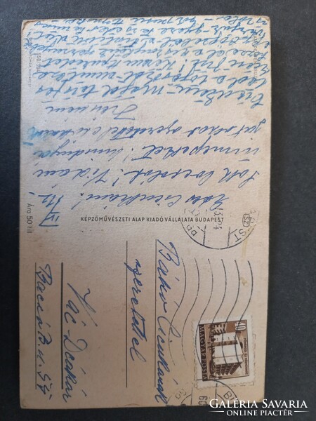 Régi grafikus képeslap - Kellemes Húsvéti Ünnepeket! - Demjén Zsuzsa