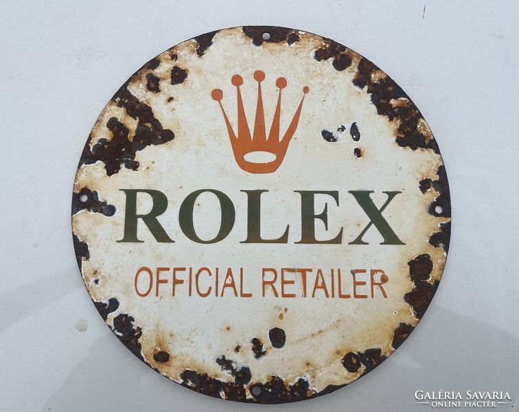 Rolex advertising sign, enamel