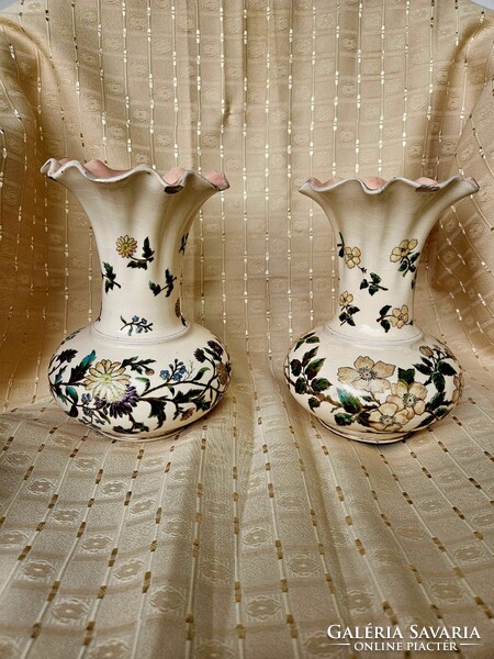 Schütz Cilli Extrém Ritka váza pár 1889 ből!