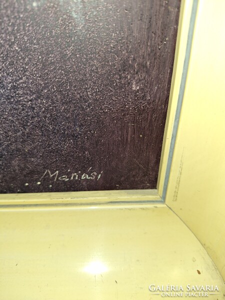 Máriási Masznyik Iván (1928 - 1997) Szakadék c. Képcsarnokos festmény 80x60cm Eredeti Garanciával